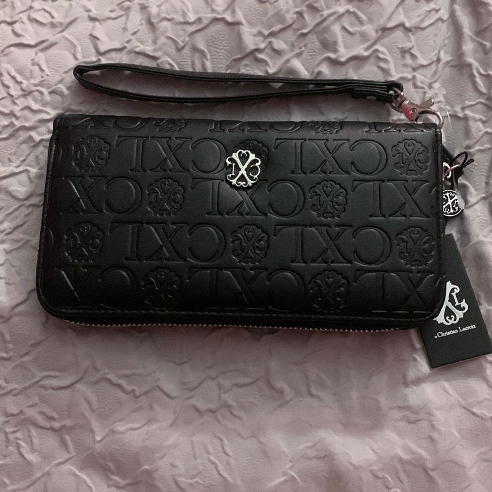 Christian Lacroix Black Wristlet/Wallet
